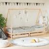 VidaXL Bed Frames for Children, Single Bed with Slat Base, Bedroom Furniture, Scandinavian, Grey 80x200 Cm 834465