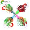HENGJIA 4oz Big Lead Head Fishing Bait Jig Hooks Spinnerbait Soft Grub Lures Tackle Pack of 4