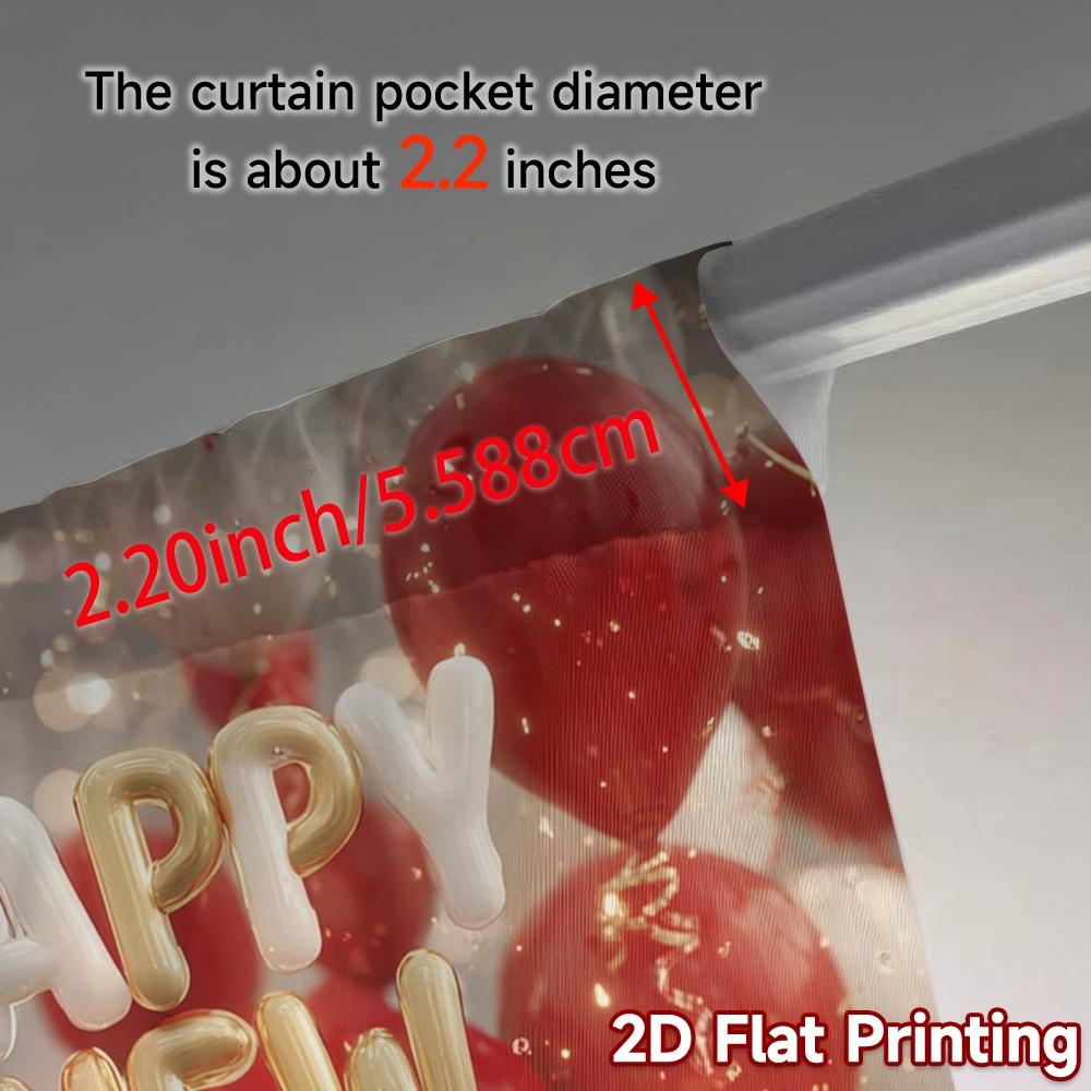 2pcs, 2D FLAT PRINTING Curtains (Without Rod) NewYearCheers Contemporary Modern Curtains Polyester Curtains Versatile All
