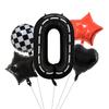 Racing Theme Track Digital Aluminum Film Balloon First Birthday Party Decoration Balloon Set Decoration