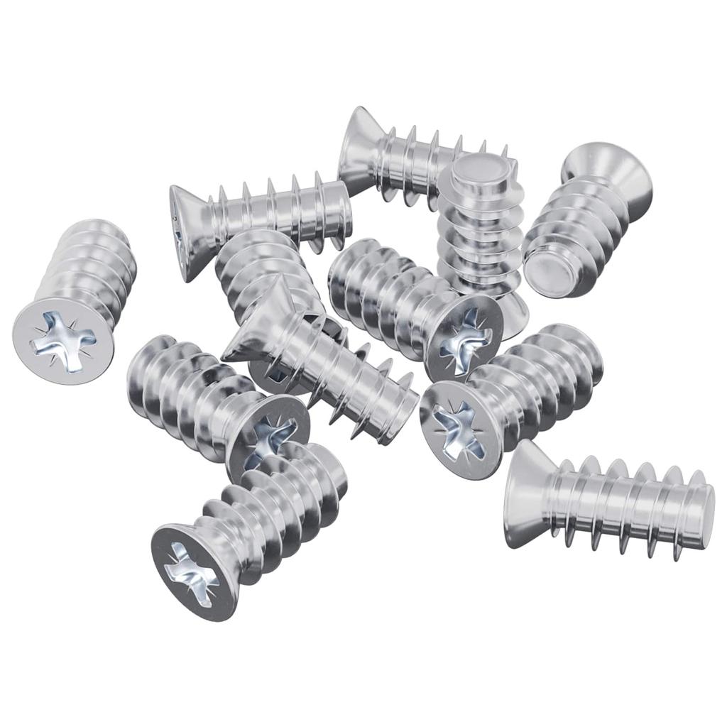 Screw 12 pcs Silver M6 x 12 mm Iron