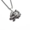 Necklace Pendant Hip Hop Titanium Steel Men'S Jewelry Retro Wolf Head Men'S Trendy Fashion Domineering Head Straight Criticism Nordic Dance Style