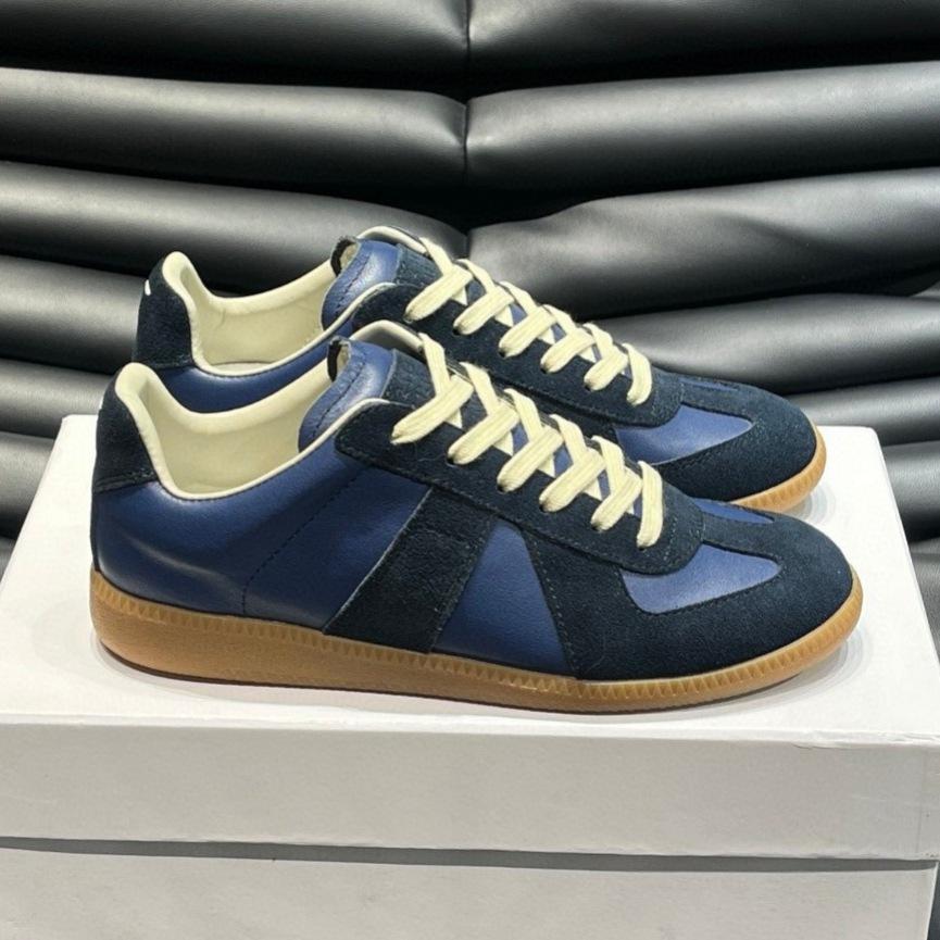 De Xun Обувь M Jila Mm6 Пара Топ Версия Ретро Мягкая Подошва Кожаная Универсальная Повседневная Спортивная Обувь Ремешок Плоская Обувь для Скейтборда