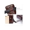 BULLCAPTAIN Genuine Leather Waist Pack Fanny Pack Belt Bag Phone Pouch Bags Travel Waist Pack Male Small Waist Bag Leather Pouch