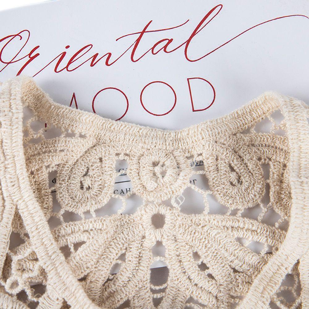 Handmade Hollow Knitting False Collar Lace Vest Skirt Decorative Shawl