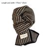 Men Women Scarf Japanese Style Plaid Pattern Long Style Wrap Autumn Winter Thermal Insulation Knitting Scarf Daily Wear