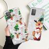 Прозрачный чехол для Samsung Galaxy A52 A12 A51 A32 A21s A71 A32 A22 50 A70 A31 A72 5G чехол для телефона Snow Merry Christmas