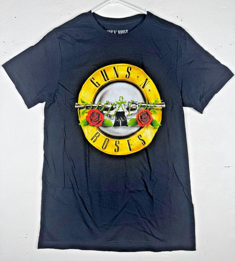 Размер S - Черная футболка с графическим принтом Классический логотип Guns N' Roses