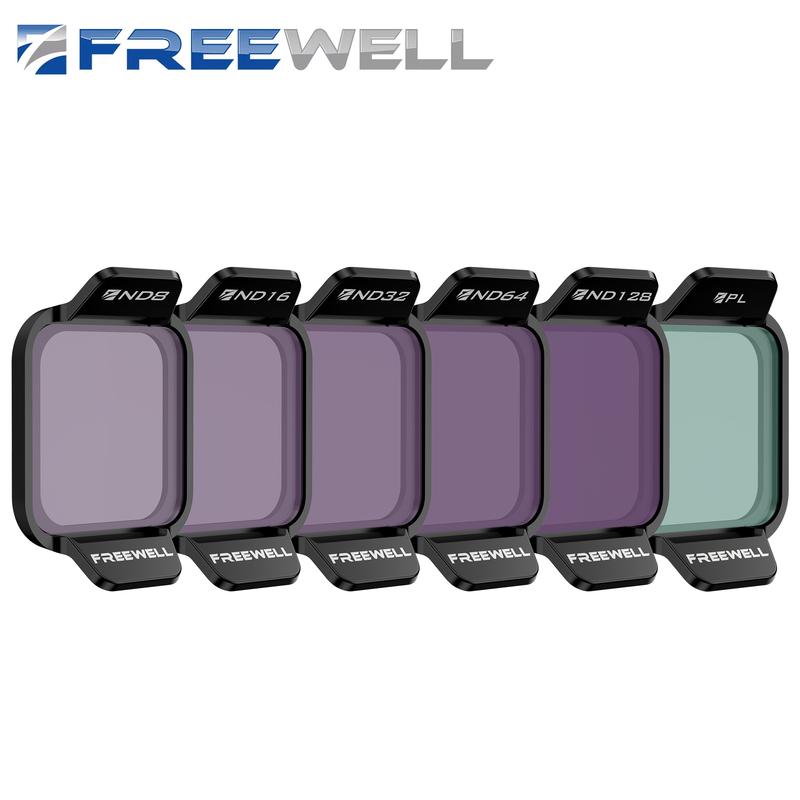 Freewell Standard Day ND Filter Kit for DJI Flip s ND8 ND16 ND32 ND64 ND128 PL Filters,for Light Reduction,Enhanced Colors
