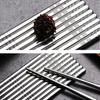 Home,Restaurant Non-slip High Temperature Kitchen Accessories Tableware Chopsticks Metal Chopsticks