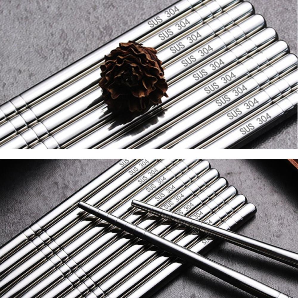 Home,Restaurant Non-slip High Temperature Kitchen Accessories Tableware Chopsticks Metal Chopsticks