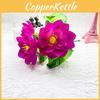 Flowers Elegant Three Lotus Artificial Bouquet For Wedding And Photoshoot