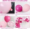 Набор цепочек из комбинации розовых шаров для вечеринки, дня рождения, свадьбы, украшения свадебной комнаты, арка для открытия