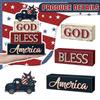 Independence Day Wooden Ornament Wooden Crafts Scene Setting Tabletop Ornament Decorations