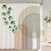 Nordic Wind Shower Curtain Rustic Geometric Morandi Color Shower Curtains Abstract Print Fabric Bathroom Bath Curtain With Hooks