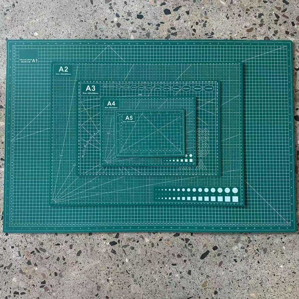 A1-A6 Двусторонняя зеленая самовосстанавливающаяся подложка для резки, 2,3 мм, для бумаги, искусства и гравировки.