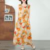 Sleeveless Plus Size Cotton Vintage Floral New In Dresses for Women Casual Loose Long Summer Dress