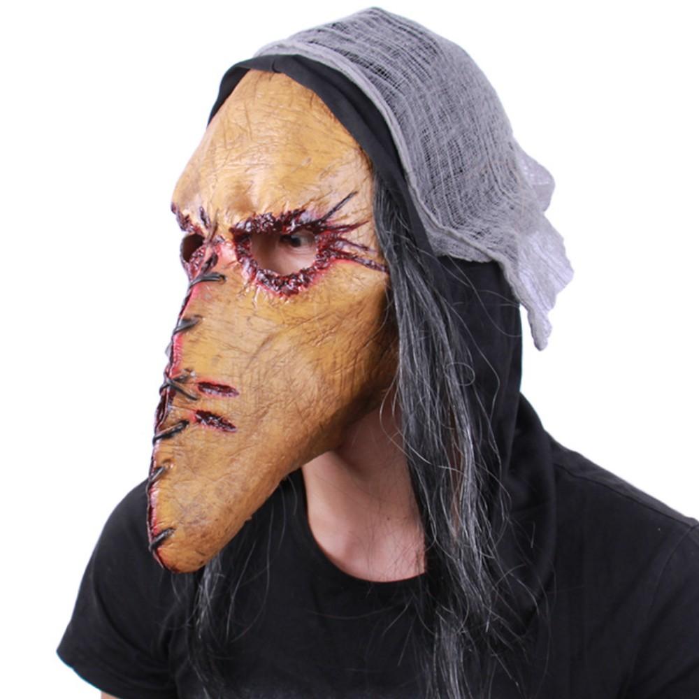 Кровавая сшитая маска для рта птицы, косплей, шлем с клювом, анфас, латексный головной убор, Хэллоуин, маскарадный костюм для вечеринки, реквизит