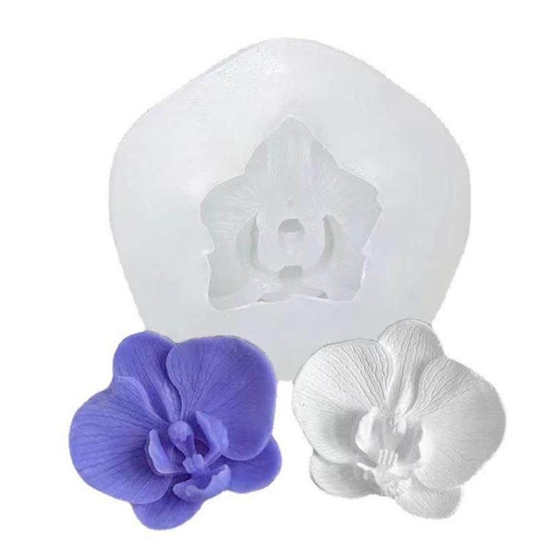 3D имитация орхидеи силиконовая форма кухонный инструмент для выпечки роза цветок фаленопсис помадка шоколадное желе торт декор гипсовая форма