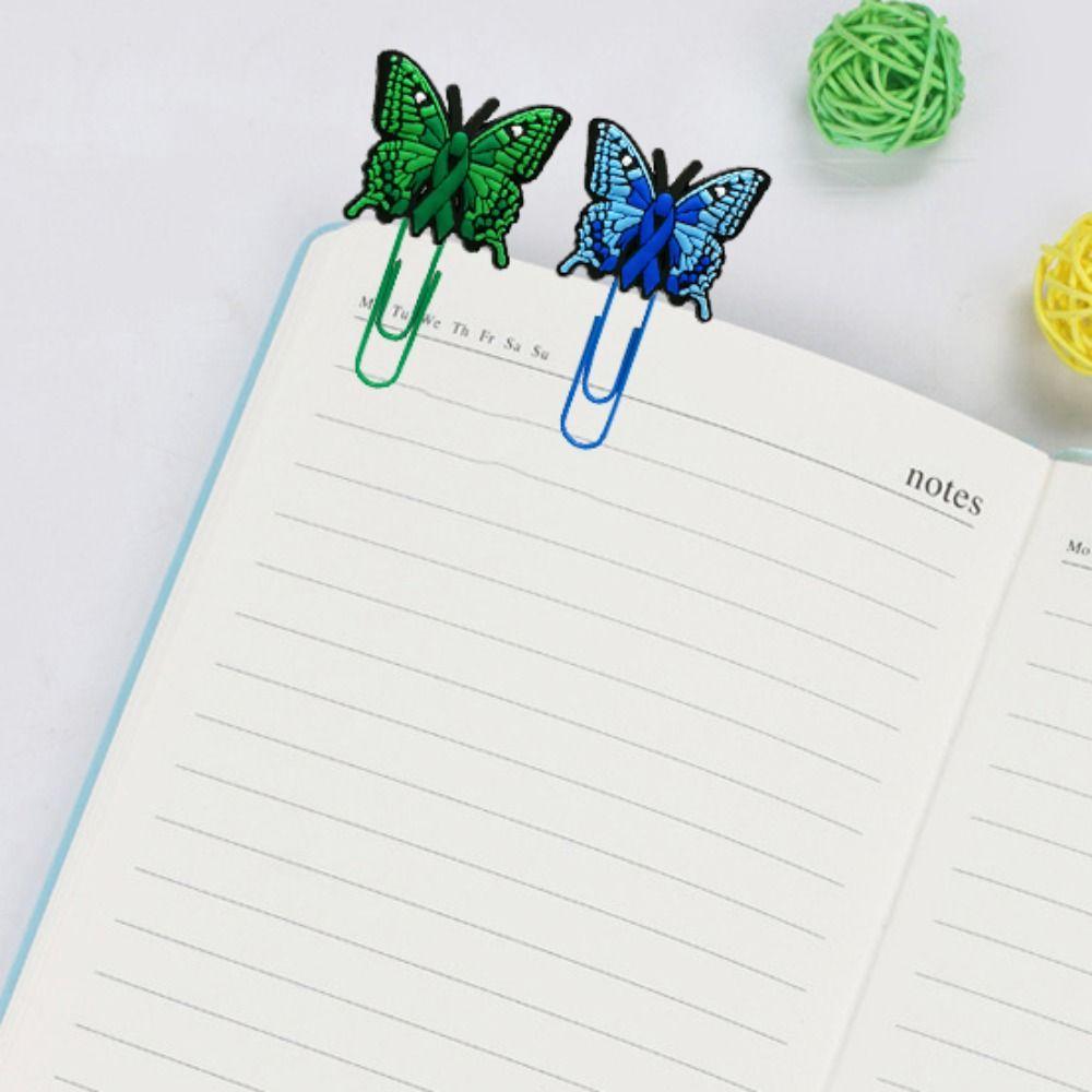 PVC Butterfly Book Clip Pagination Mark Creative Book Mark Butterfly Bookmark  Student Stationery