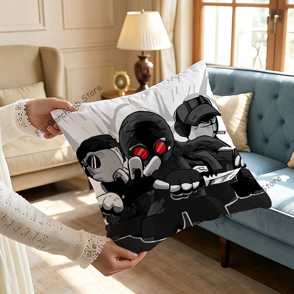 Anime HHank SSharkrobotS Pillowcase Pillowslip Cushion Plush Boys Girls Cartoon Anime Kawaii Decoration Kids Birthday Gifts
