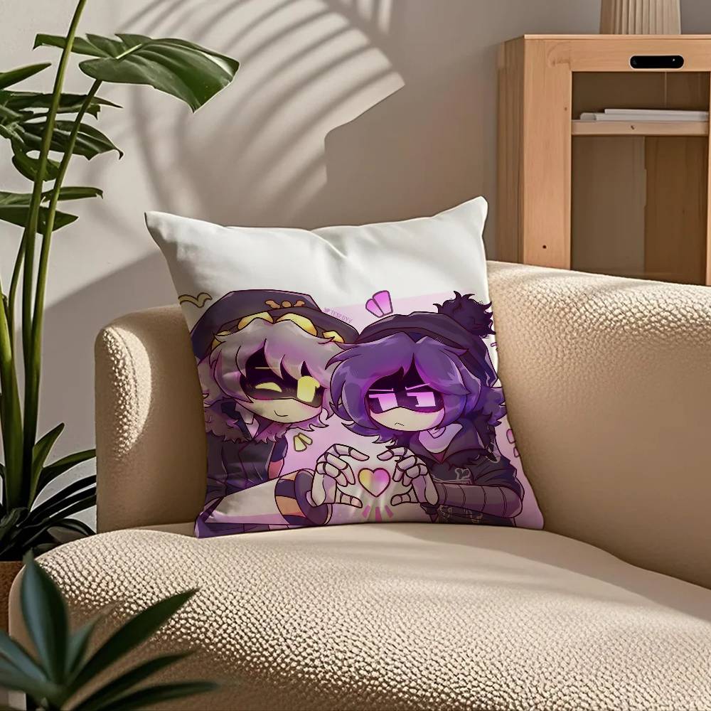ANIME m-Murder d-Drones Pillow Case Comfort Sofa Bed Silky elegant Invisible zipper Custom Decorative cushion cover