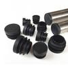Round Plastic Blanking End Cap Black Tube Pipe Inserts Plug Chair Table Feet Cap Tube Pipe Insert Plug Decorative Dust Cover