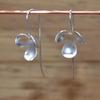 Lily Flower 925 Silver Drop Dangle Earrings для женщин, серьги из стерлингового серебра 925 пробы