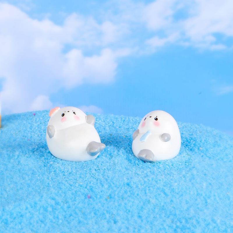 Мультяшная мини-фигурка тюленя, украшение, миниатюрный ландшафтный орнамент, креативное милое украшение для дома своими руками, поделки, подарки