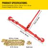 SucceBuy 4Pcs Chain Load Binder 5/16" Tie Down Kit with 5400LBS Working Capacity & 2 Grab Hooks Transport  for Package Towing