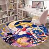 1pc Sailor Moon  Carpet, Round Rug, Comfortable, Suitable for Entryways, Living Rooms, Office, And Bedrooms, Christmas Decoration