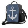 Nautical Anchor Insulated Lunch Box Reusable Portable Cooler Bag with Adjustable Shoulder Strap for Work School Picnic Travel