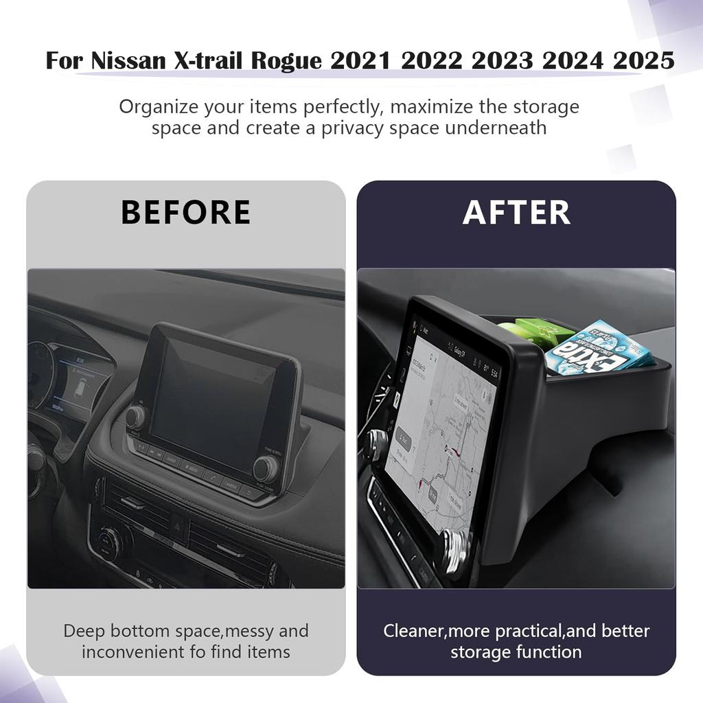 Органайзер центральной консоли Лоток на приборную панель для Nissan X-trail Rogue 2025 2025 2025 2025 2025 Аксессуары-вставки для подлокотника и приборной панели