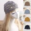 Flowers Knitted Hat Hollowed Out Beret Cap Breathable Baotou Hat  for Women