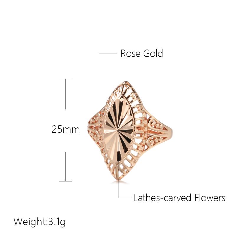 Kinel винтажное женское кольцо из розового золота полые токарные станки резные украшения