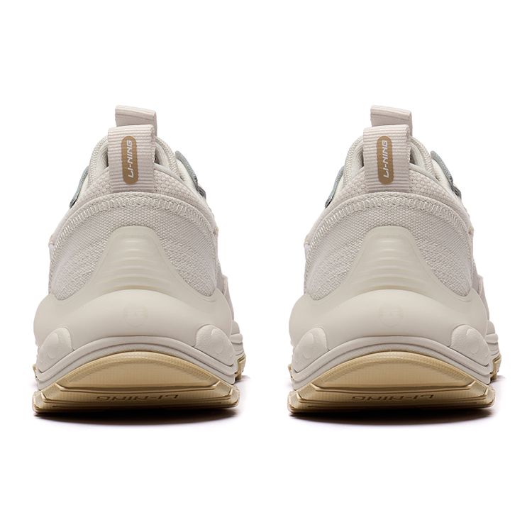 Li Ning CF Su Series Star Track Shock Absorbation Rebound Низкие спортивные повседневные туфли мужские кроссовки Pearl-White AGLT075-1