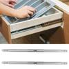 2Pcs Cold-Roll Steel Sheet Drawer Slide Rail Two Way Slide Drawer Slide Track  Dresser