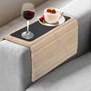 Wooden Sofa Arm Tray Non-slip Heavy Duty Multifunction Rectangle Foldable Couch Armrest Coffee