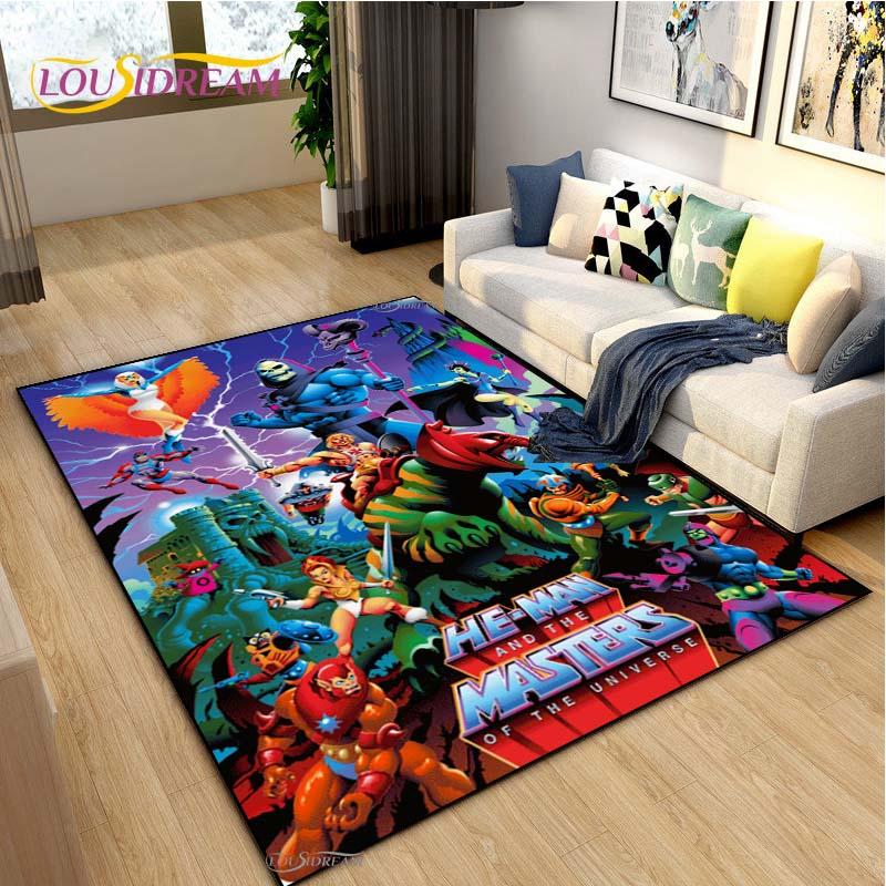 He-man masters Cartoon Carpet for Living Room Bedroom Rug Kitchen Kids Door Unslip Floor Mat Birthday gift photography props Rug