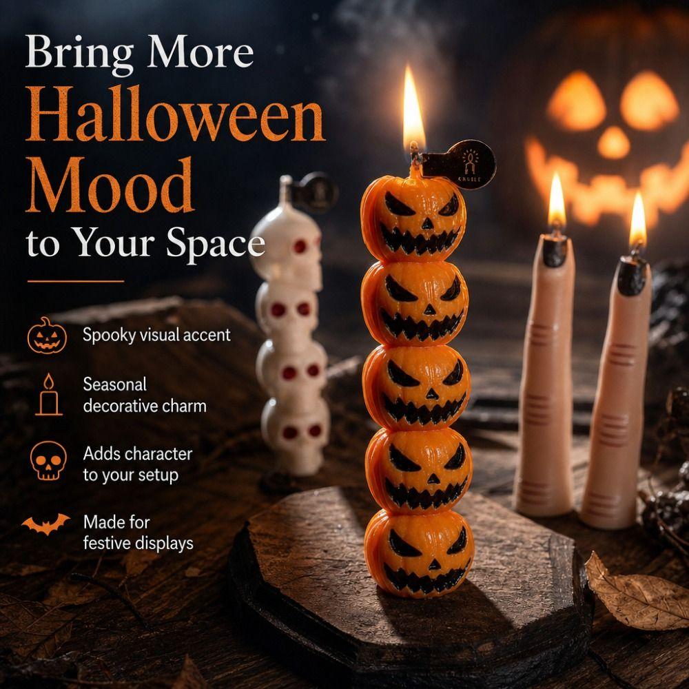 3D Silicone Molds Multi-Style Pillar Candle Molds Shapes Candle Molds Halloween