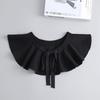 Elegant Pleated Lapel Fake Collar Shawl Decoration Collar Blouse Shoulder Removable Collar Sweater False Collar Top Neckwear