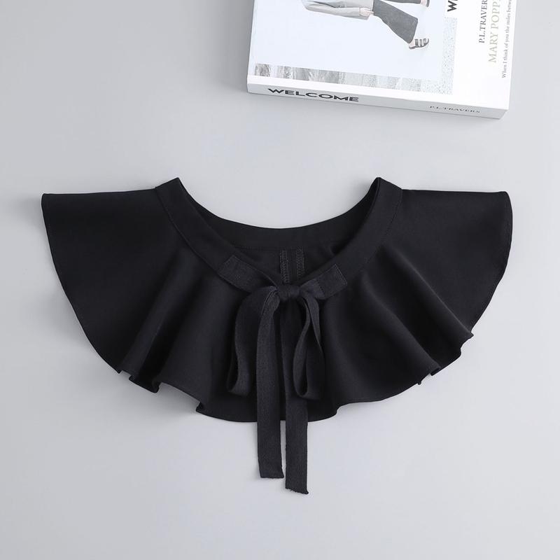 Elegant Pleated Lapel Fake Collar Shawl Decoration Collar Blouse Shoulder Removable Collar Sweater False Collar Top Neckwear