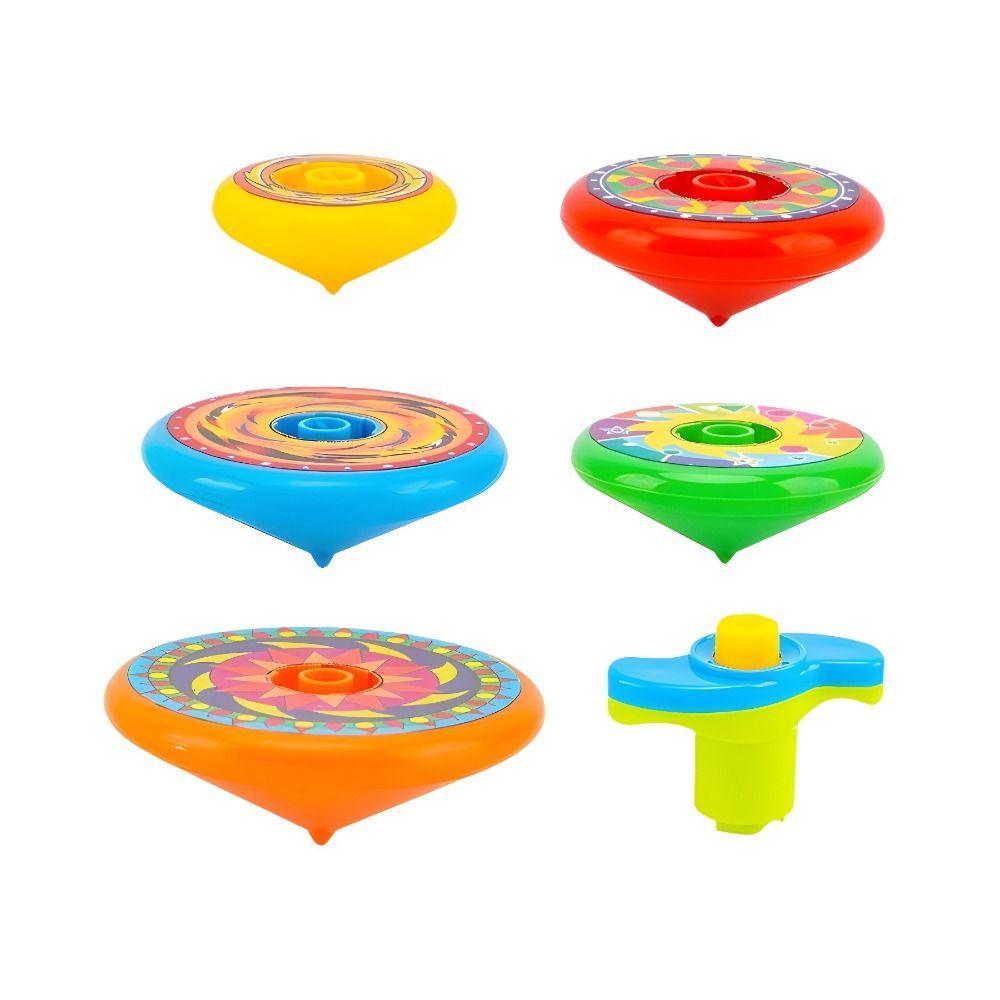 Rotating Toy Stacked Spinning Top Gyro Folding Launcher Gyroscope Set Boys Gift