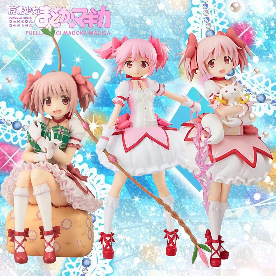 18 см Puella Magi Madoka Magica Аниме Фигурка Канаме Мадока Экшн-фигурка Магическая Девочка Модель Декор Статуэтка Куклы Игрушки Рождественский Подарок