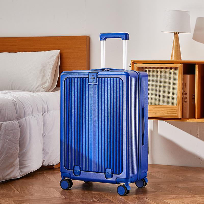 Yongsheng 20" Cabin Suitcase with Universal Wheels, Anti-Fall, 24" Optional, Front-Opening Trolley Case, Secure Lock.