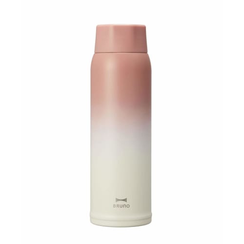 BRUNO Stainless Steel Bottle, 480ml, Lightweight, Cute, Pink, EVENING Bruno Lightweight Stainless Steel Screw Bottle, Tall, Mother's Day Gift, BHK259-