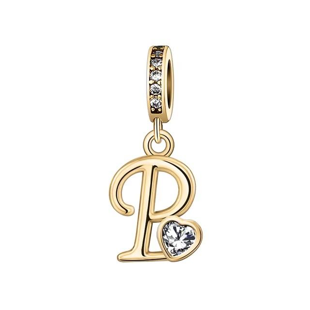 Новый медный с покрытием Rose Gold, Light Gold, двухцветный, с 26 английскими буквами, подвеска-шарм, совместим с браслетами, ожерельями, для самостоятельного изготовления украшений