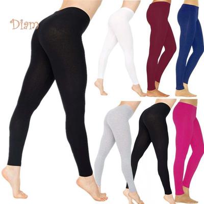 Женские эластичные леггинсы однотонные