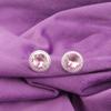 Round Natural Morganite 925 Sterling Silver Stud Post Birthday Earrings Jewelry EE-147-3