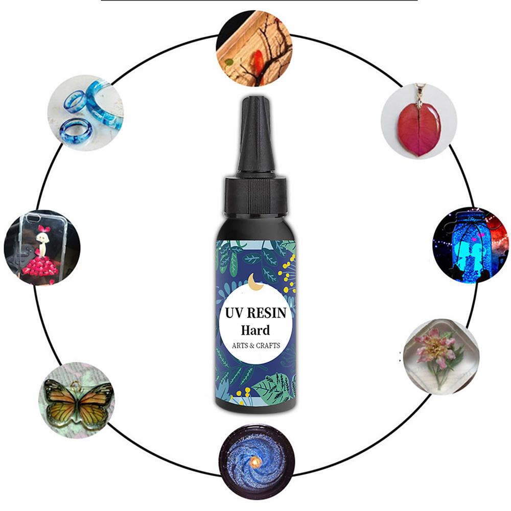 Прозрачный УФ-клей Эпоксидная смола Клей Твердый тип Клей Инструмент для украшения поделок для DIY Resin Art 200 г